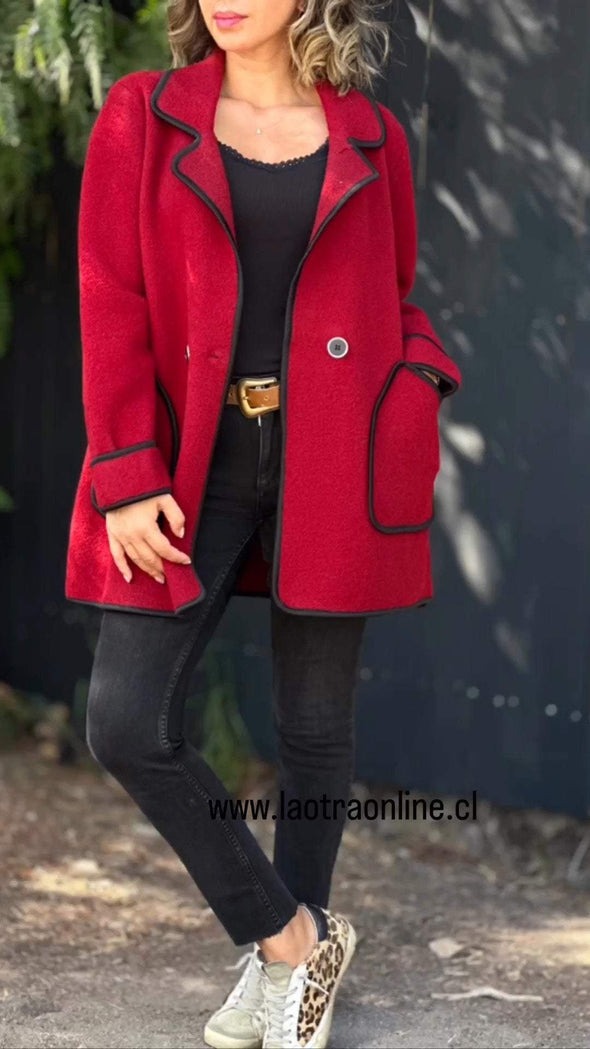 Contrast Color Casual Jacket