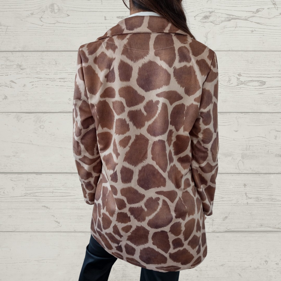Animal Print Button Jacket