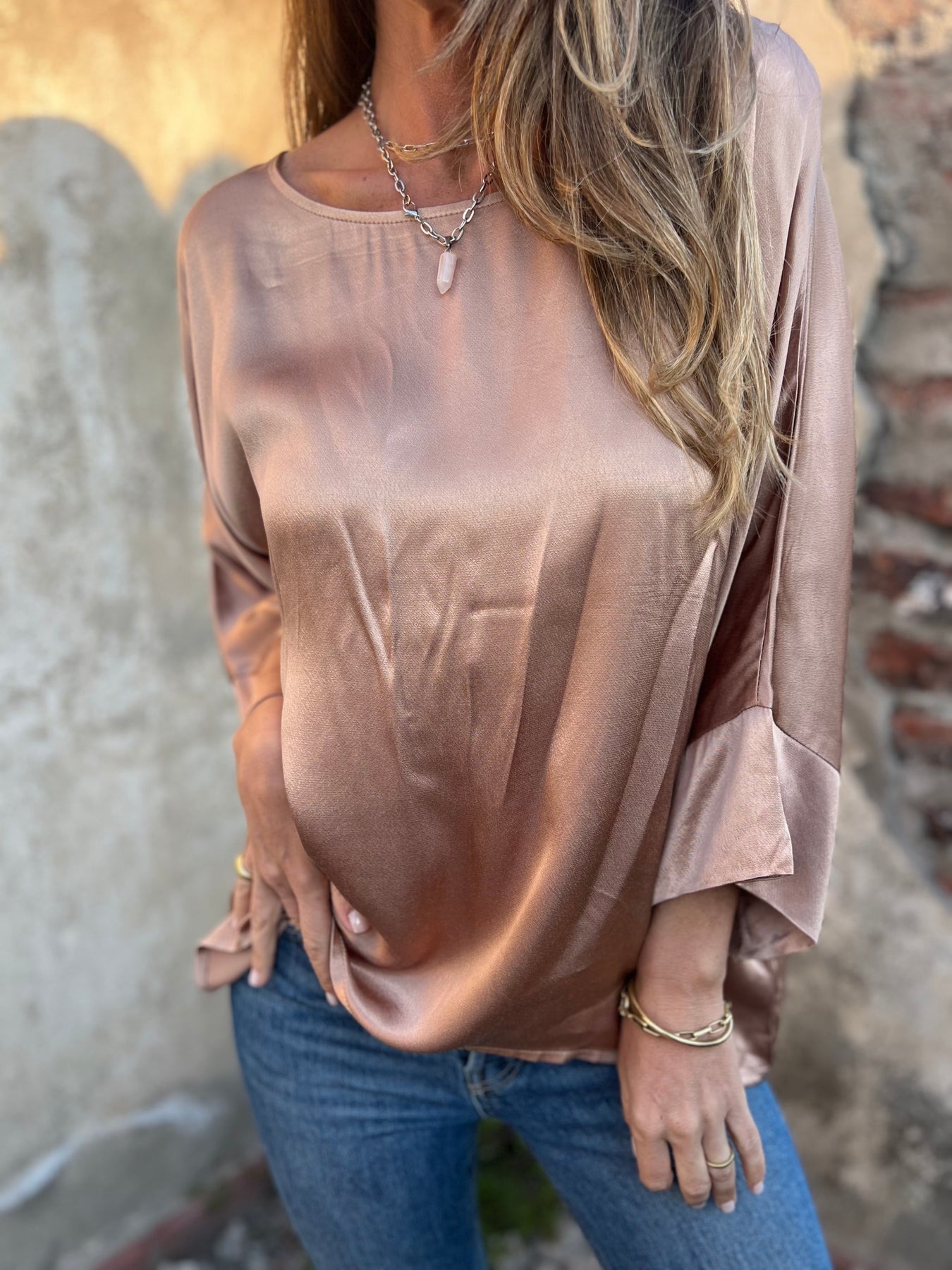 Smooth Silk Fiber Blouse