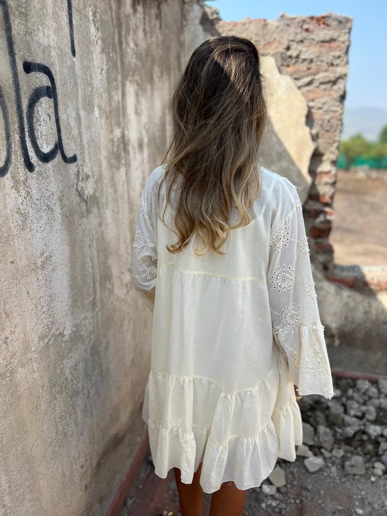 Bow Embroidery Dress