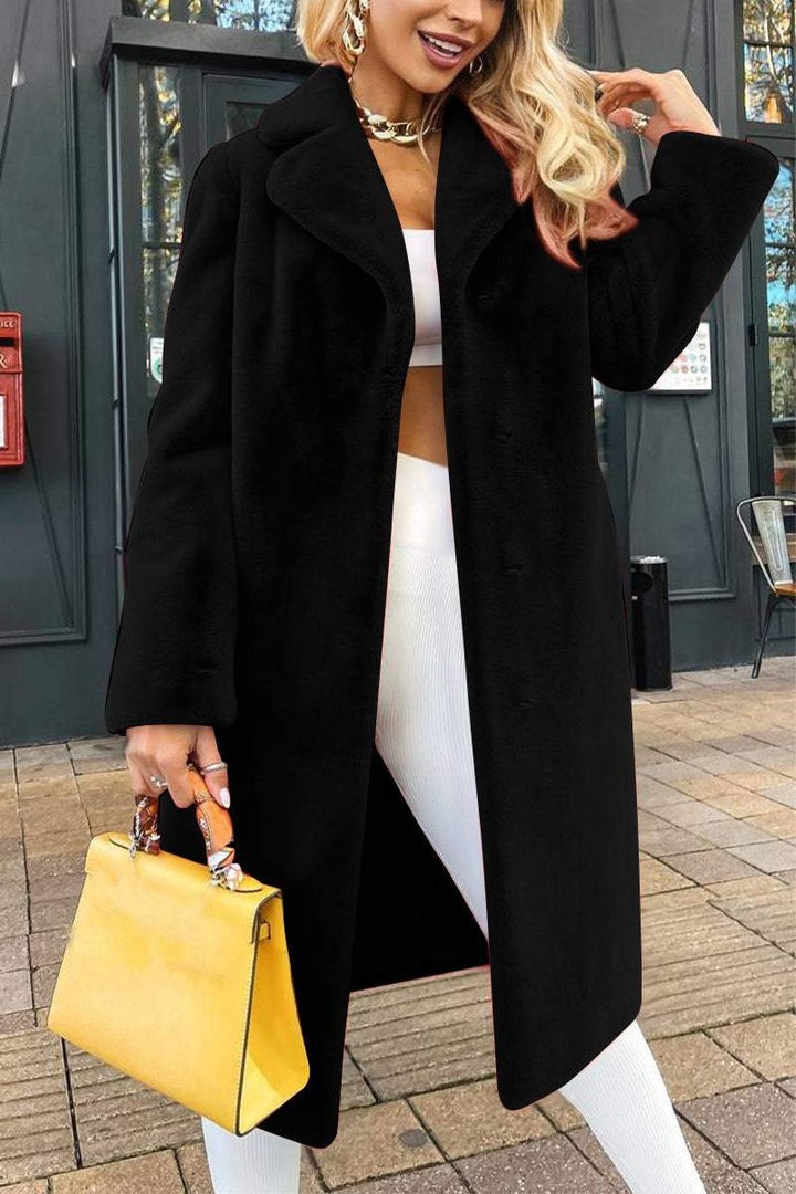 Lapel Plush Warm Jacket