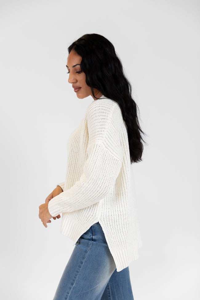Knitted High Low Hem Sweater