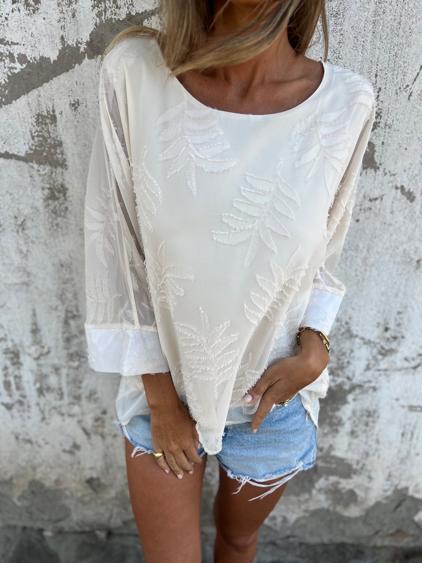 Leaf Chiffon Blouse