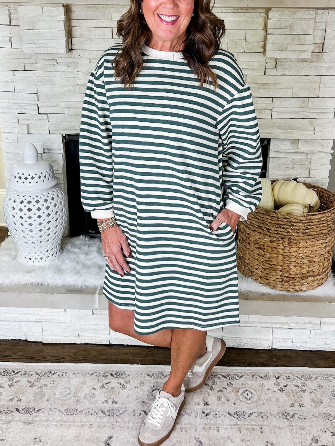 Striped Shirt Dress