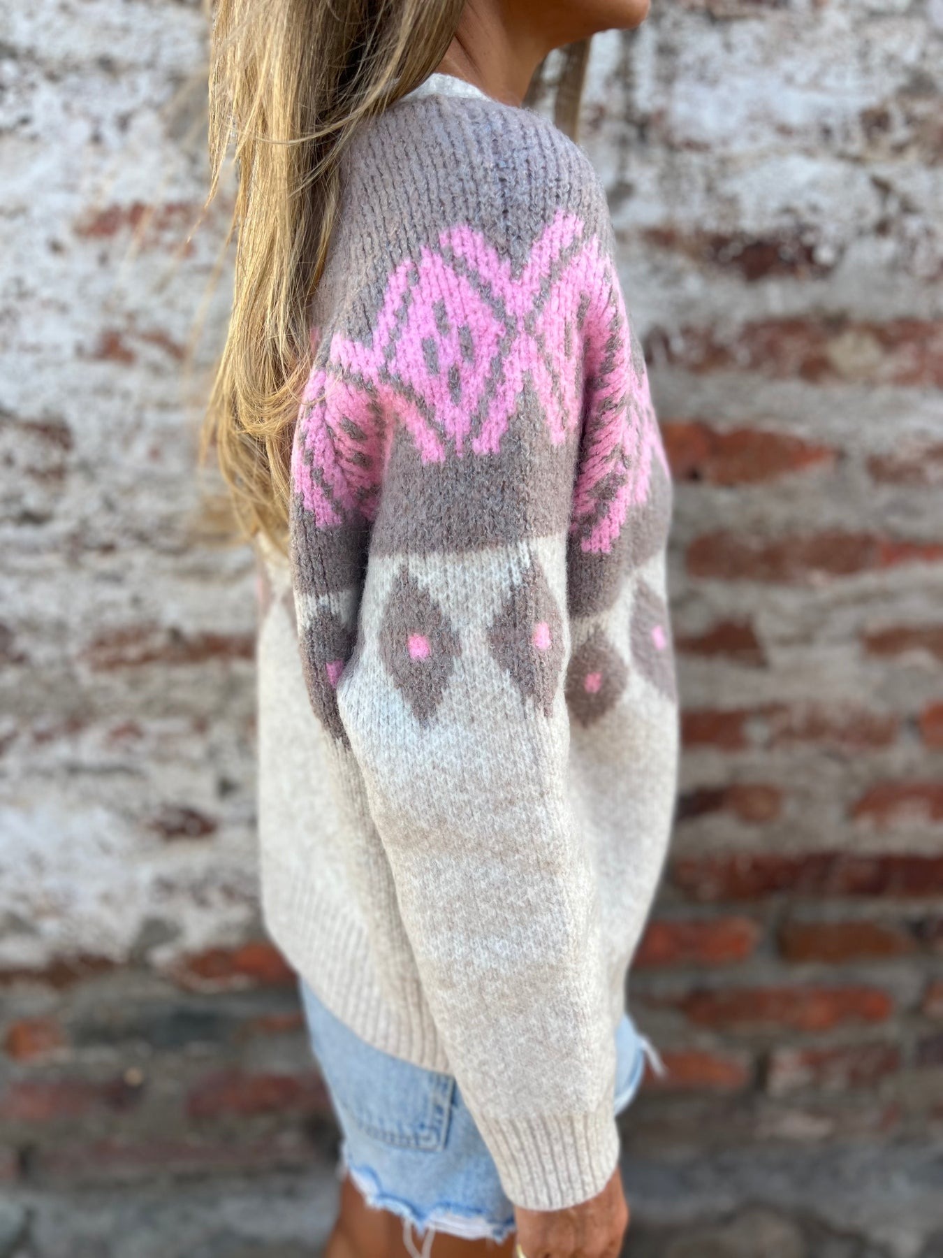 Semi-Elasticated Printed Button Vest