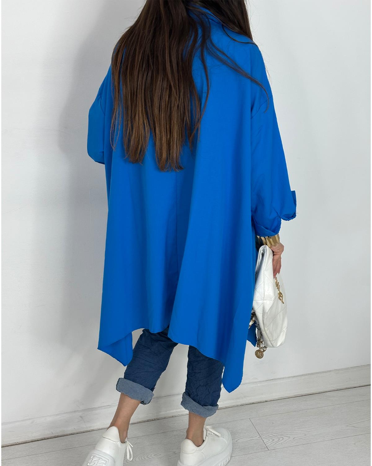 Trendy Asymmetrical Longline Shirt