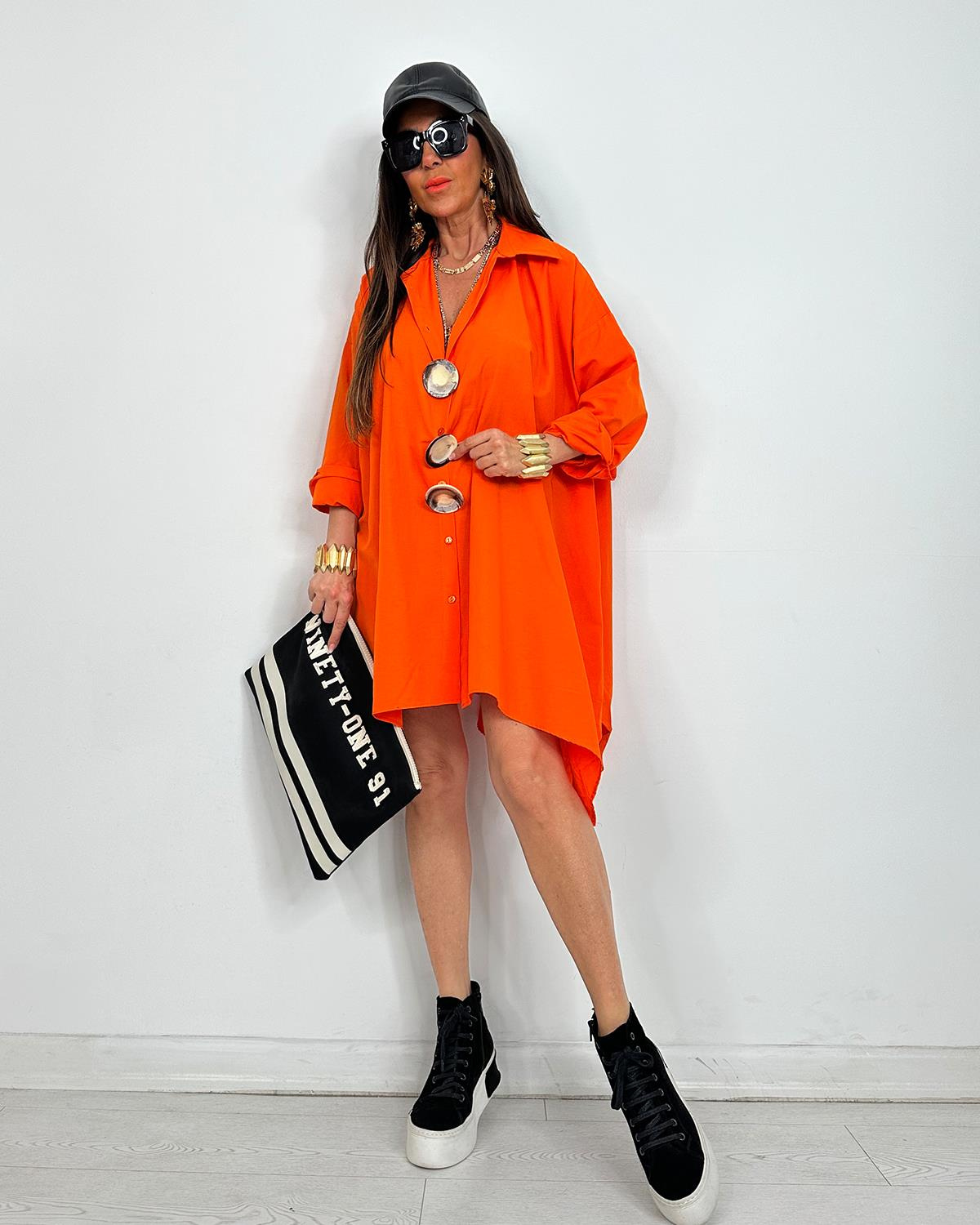 Trendy Asymmetrical Longline Shirt