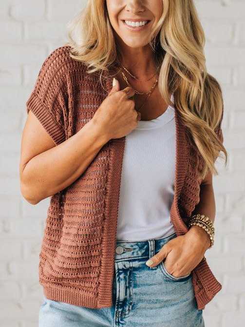 Crochet Open Cardigan
