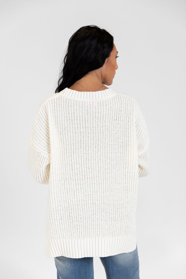 Knitted High Low Hem Sweater