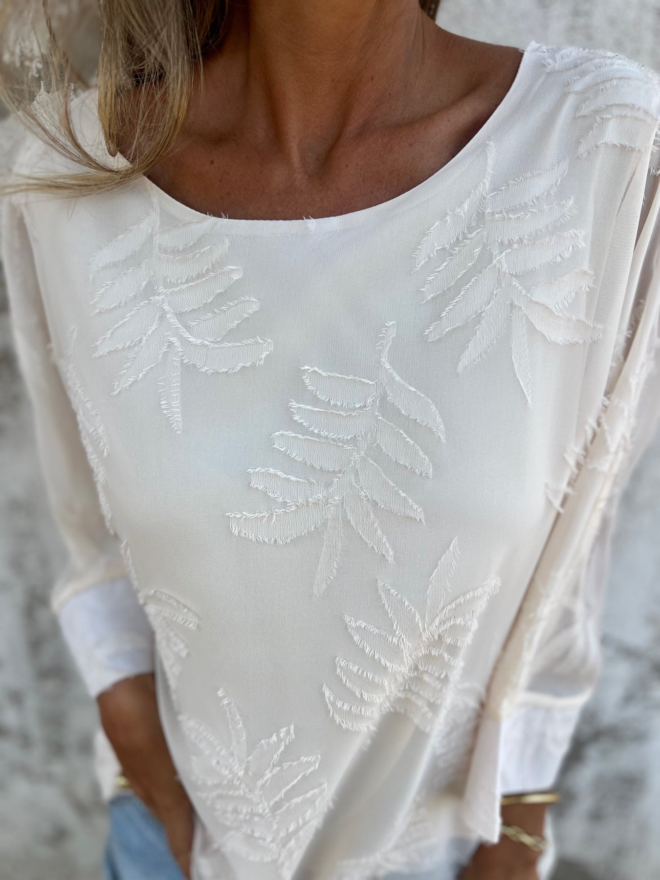Leaf Chiffon Blouse
