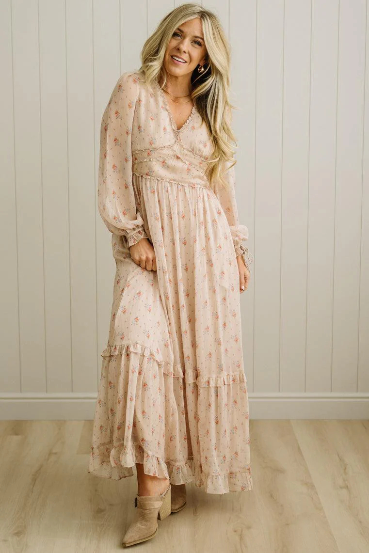 Elaina Ruffled Floral Maxi