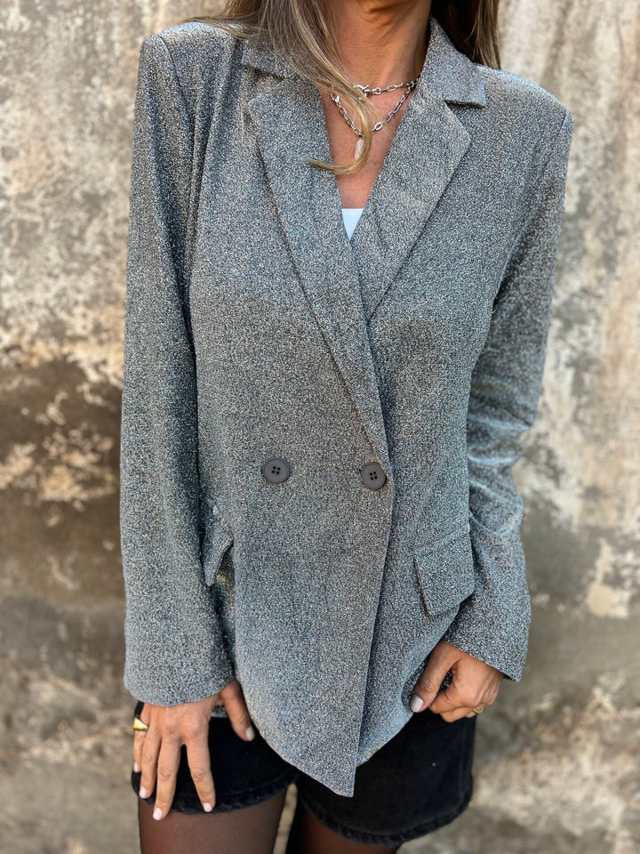 Casual Laple Long Sleeve Sparkly Party Jackets Blazer
