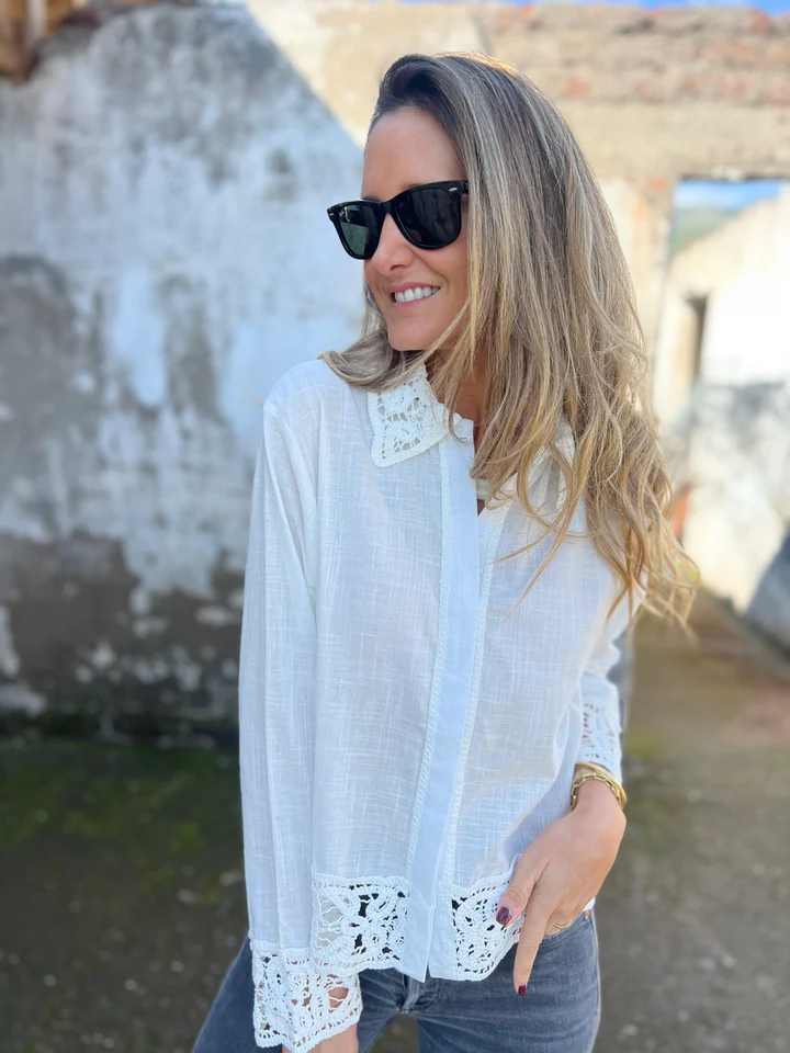 Long Sleeve Embroidered Shirt