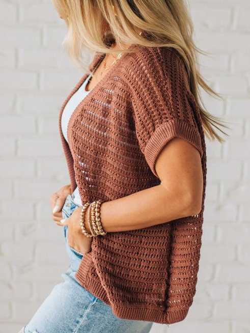 Crochet Open Cardigan