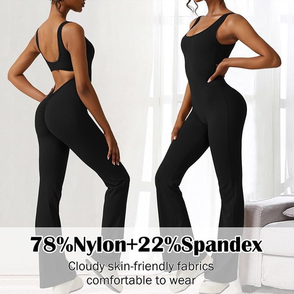 Sexy Backless Bodycon Scrunch Butt Yoga Rompers Seamless Playsuit