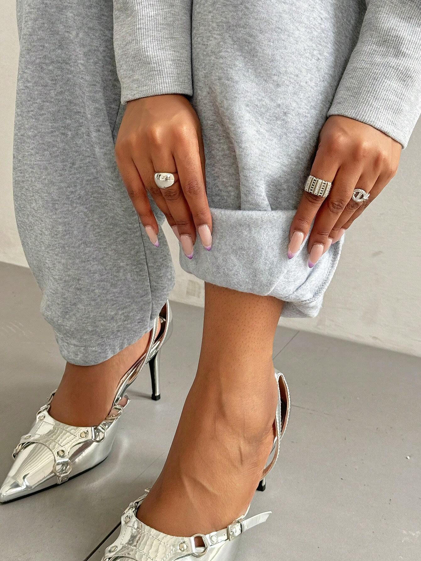 Solid Color Drawstring Hooded Jumpsuit