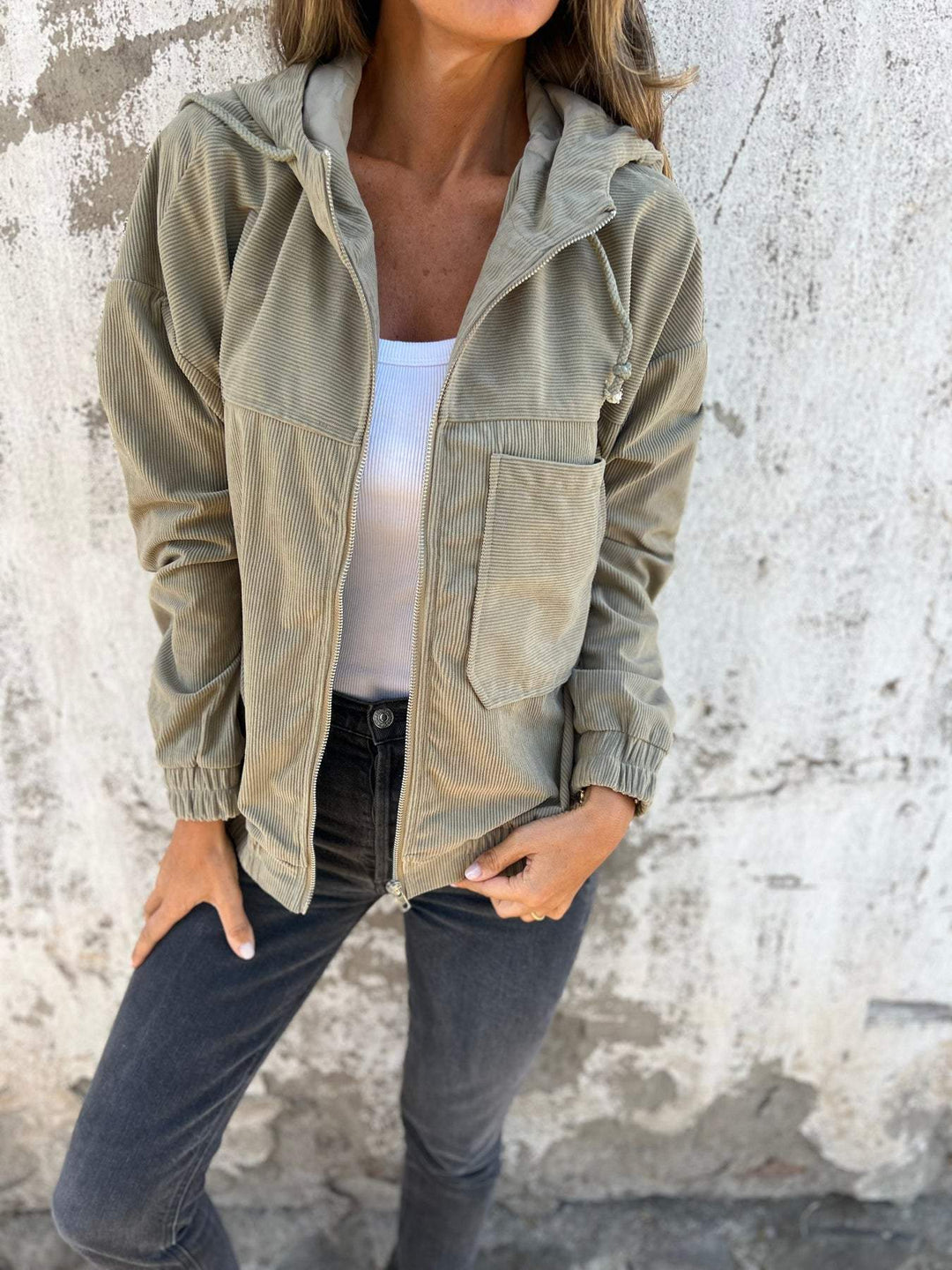 ZIP-UP HOODED JACKET