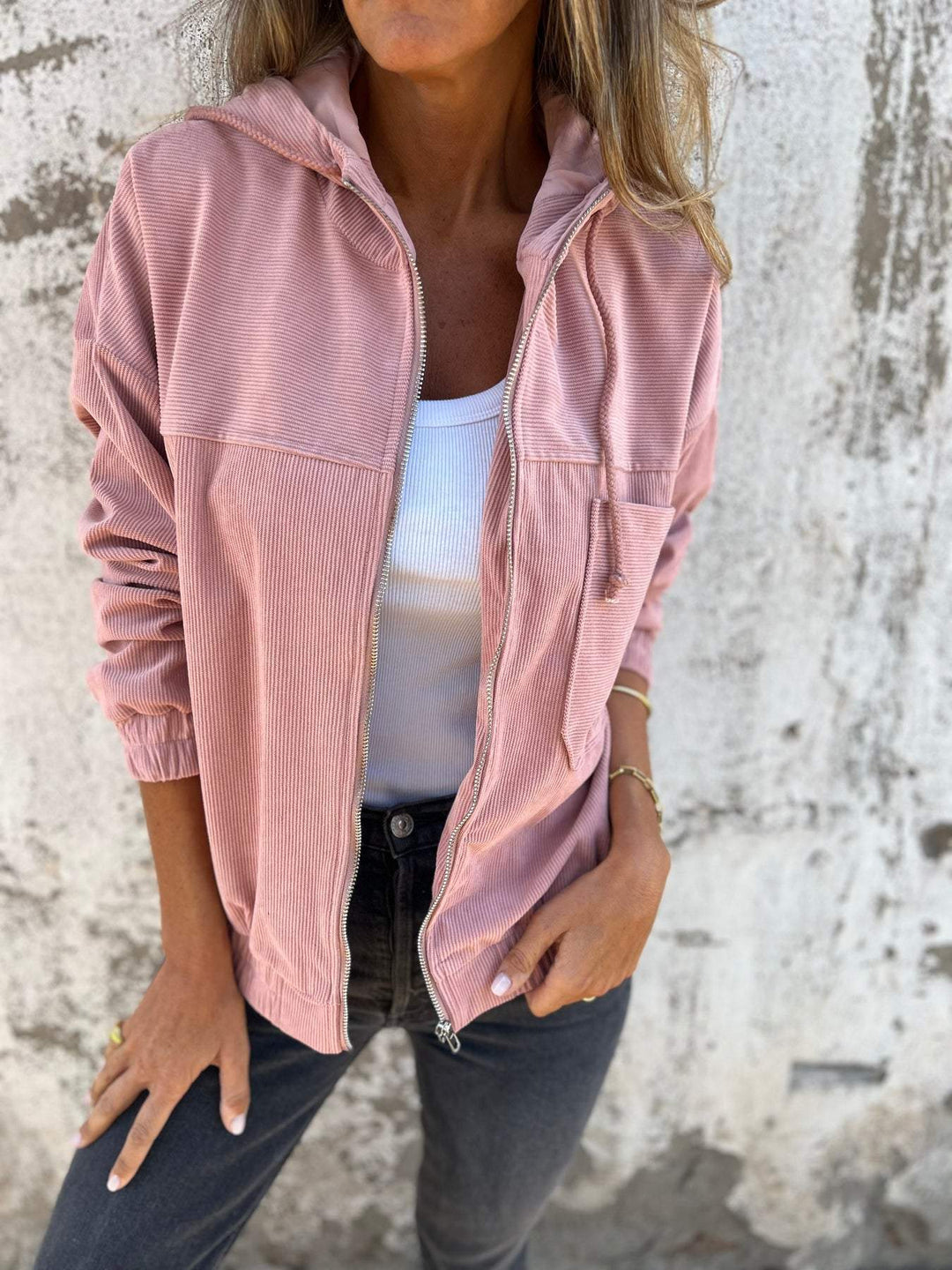 ZIP-UP HOODED JACKET