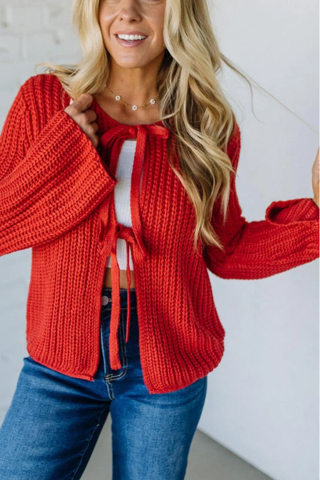 Bow Tied Low Gauge Sweater