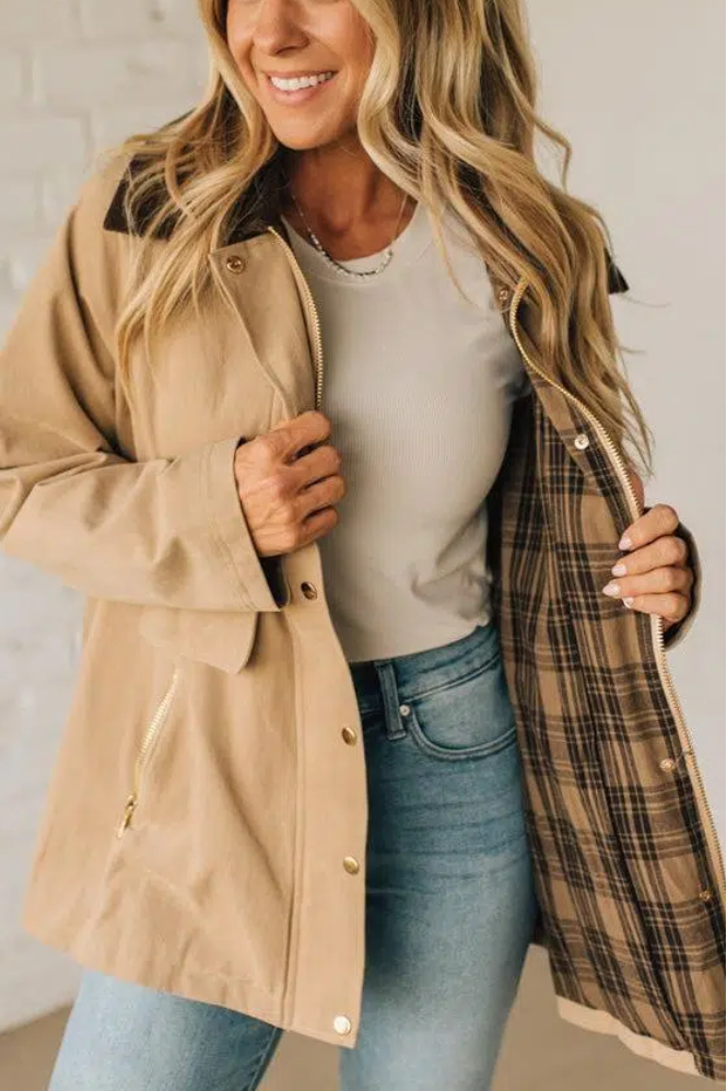 Corduroy Collar Barn Jacket