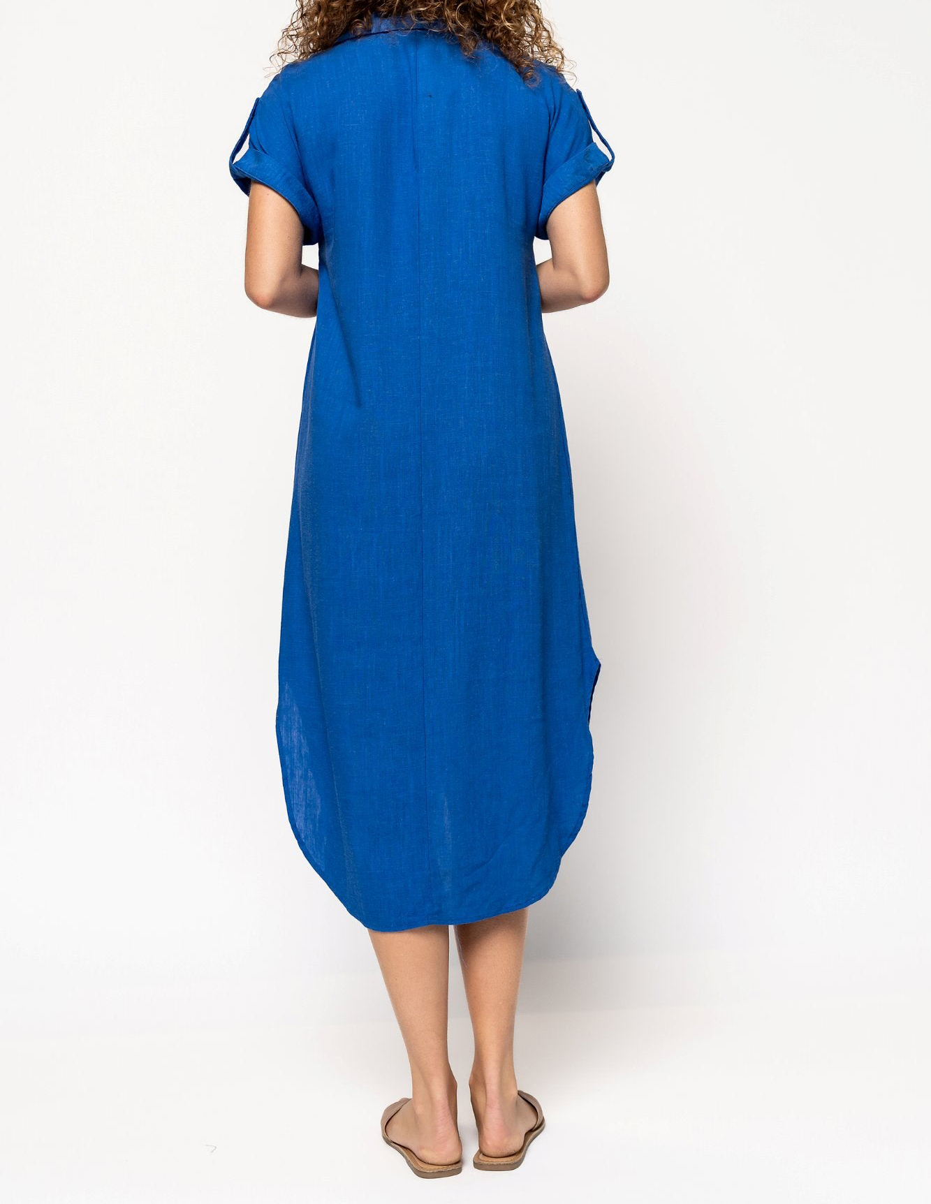 2024 SUMMER BUTTON LONG POCKET DRESS SLIT HEM(BUY 2 FREE SHIPPING）