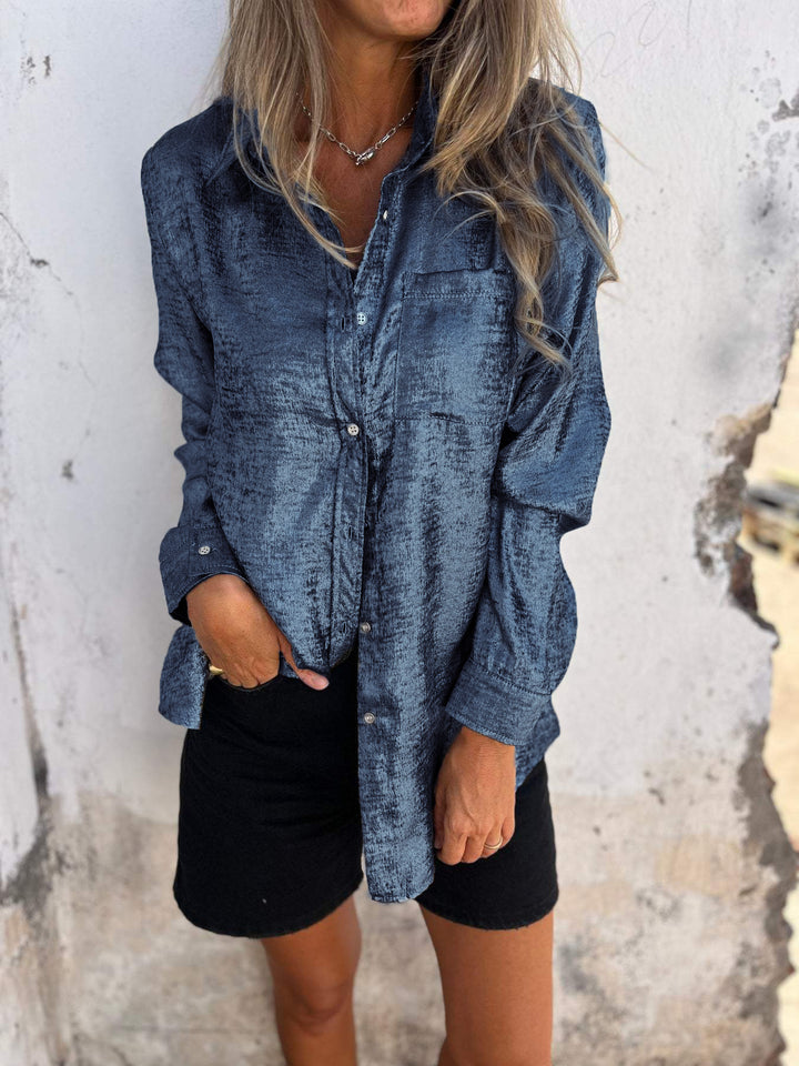 Casual Suede Fashionable Lapel Shirt (Buy 3 Free Shipping)