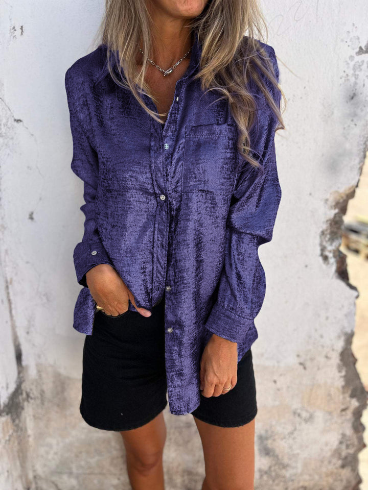 Casual Suede Fashionable Lapel Shirt (Buy 3 Free Shipping)