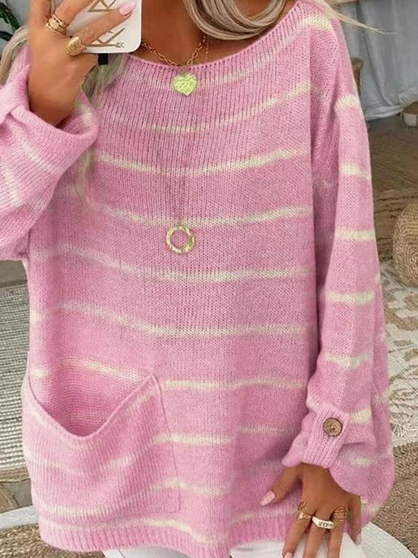 Sweater pullover sweater dropped shoulder shirt