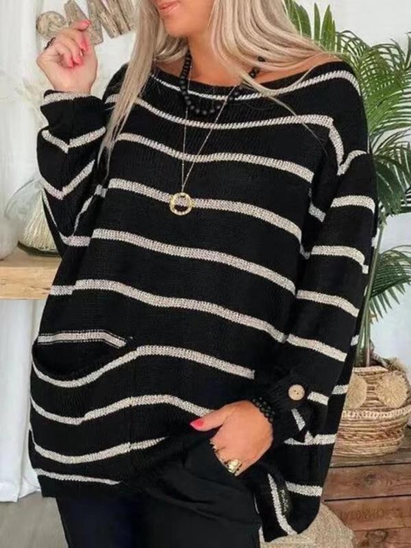 Sweater pullover sweater dropped shoulder shirt