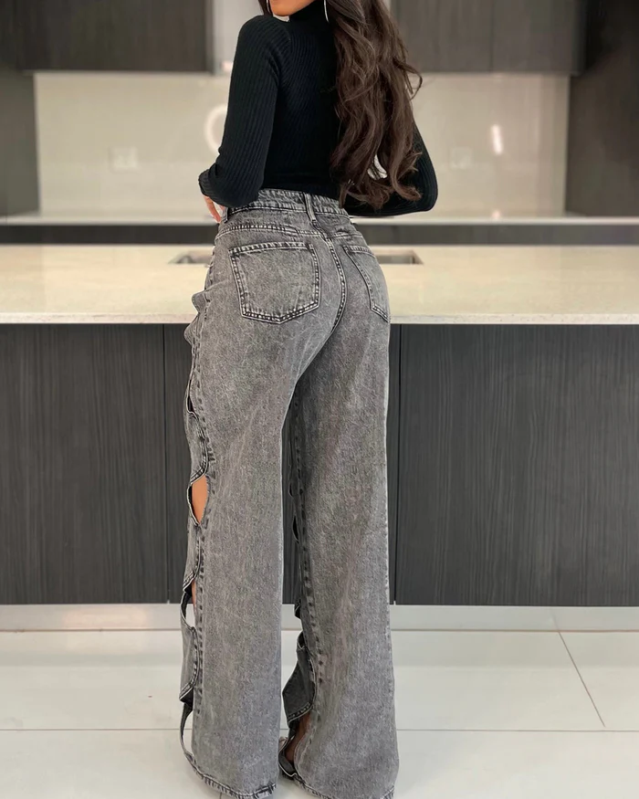 Hollow Fashionable Jeans