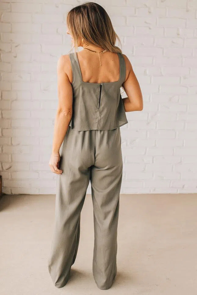 My Way Square Neck Jumpsuit