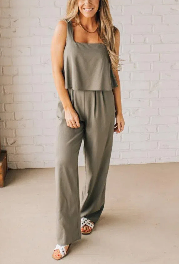 My Way Square Neck Jumpsuit