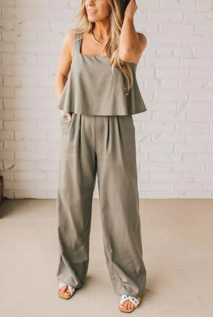 My Way Square Neck Jumpsuit