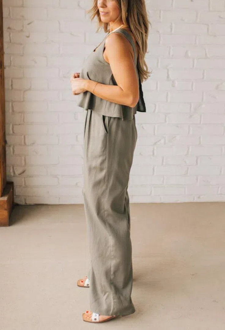 My Way Square Neck Jumpsuit