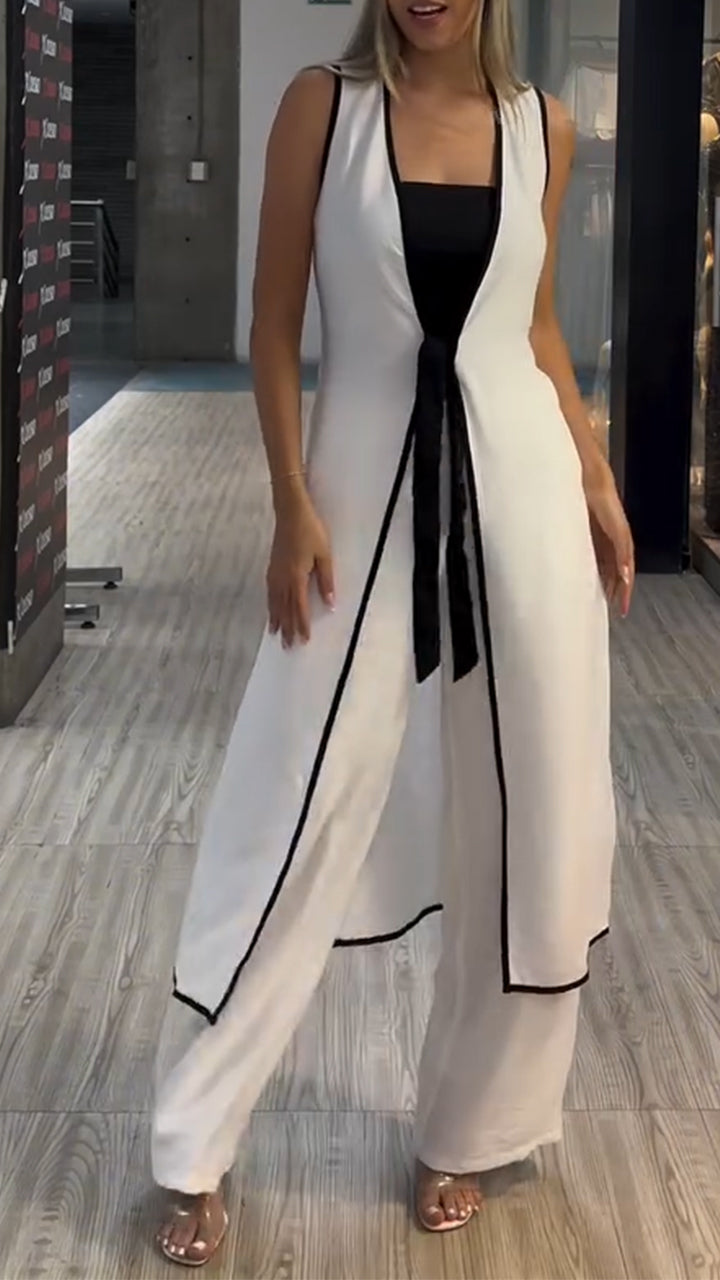 Strapped Cloak And Pants Casual Set