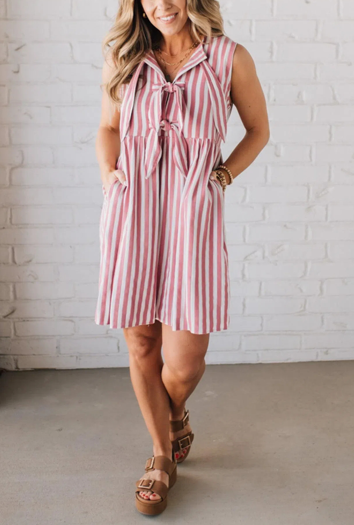 Bradie Bow Detail Mini Dress