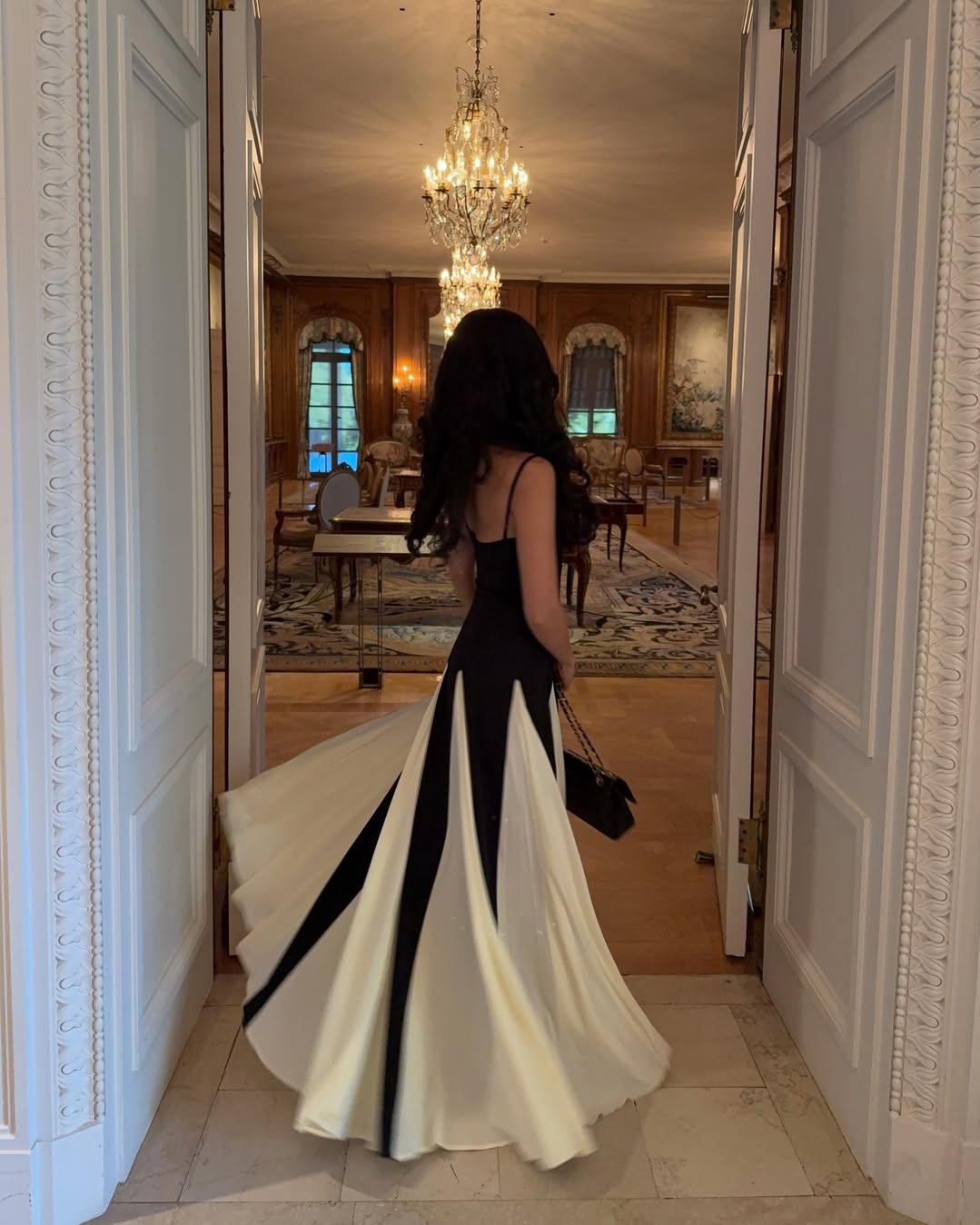 Two Tone Contrast Elegant Sleeveless Maxi Dress