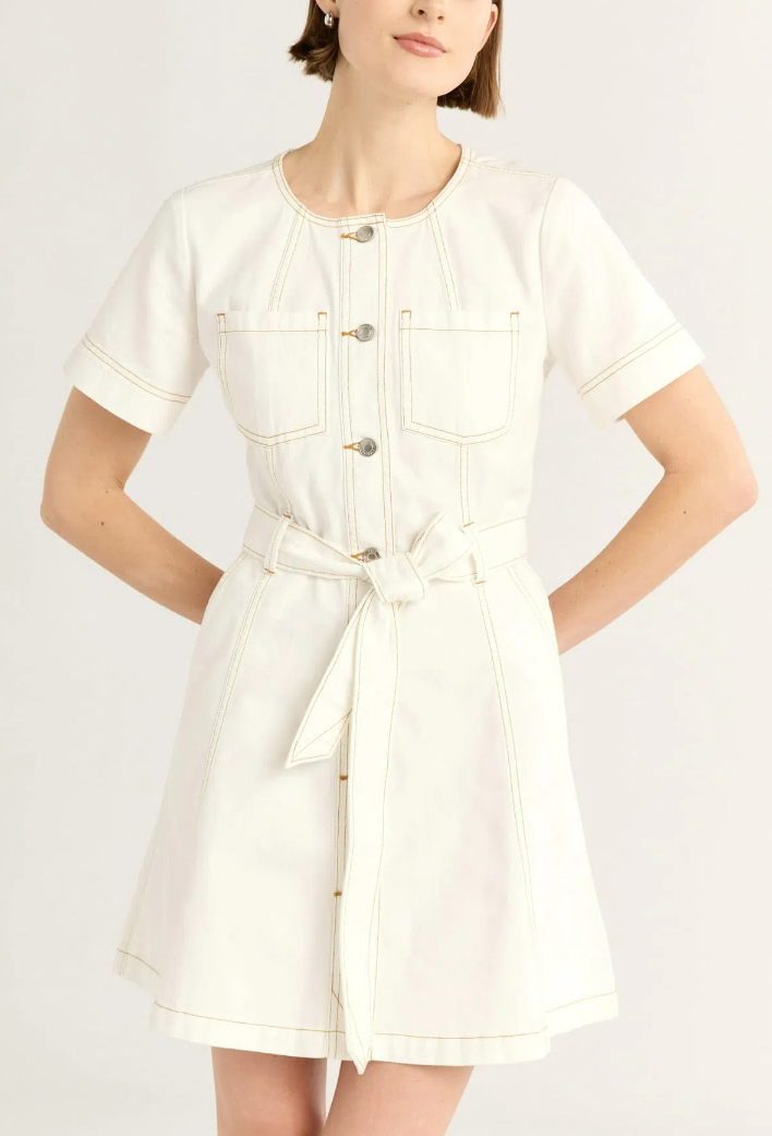 Women’s Denim Lace-up Mini Dress