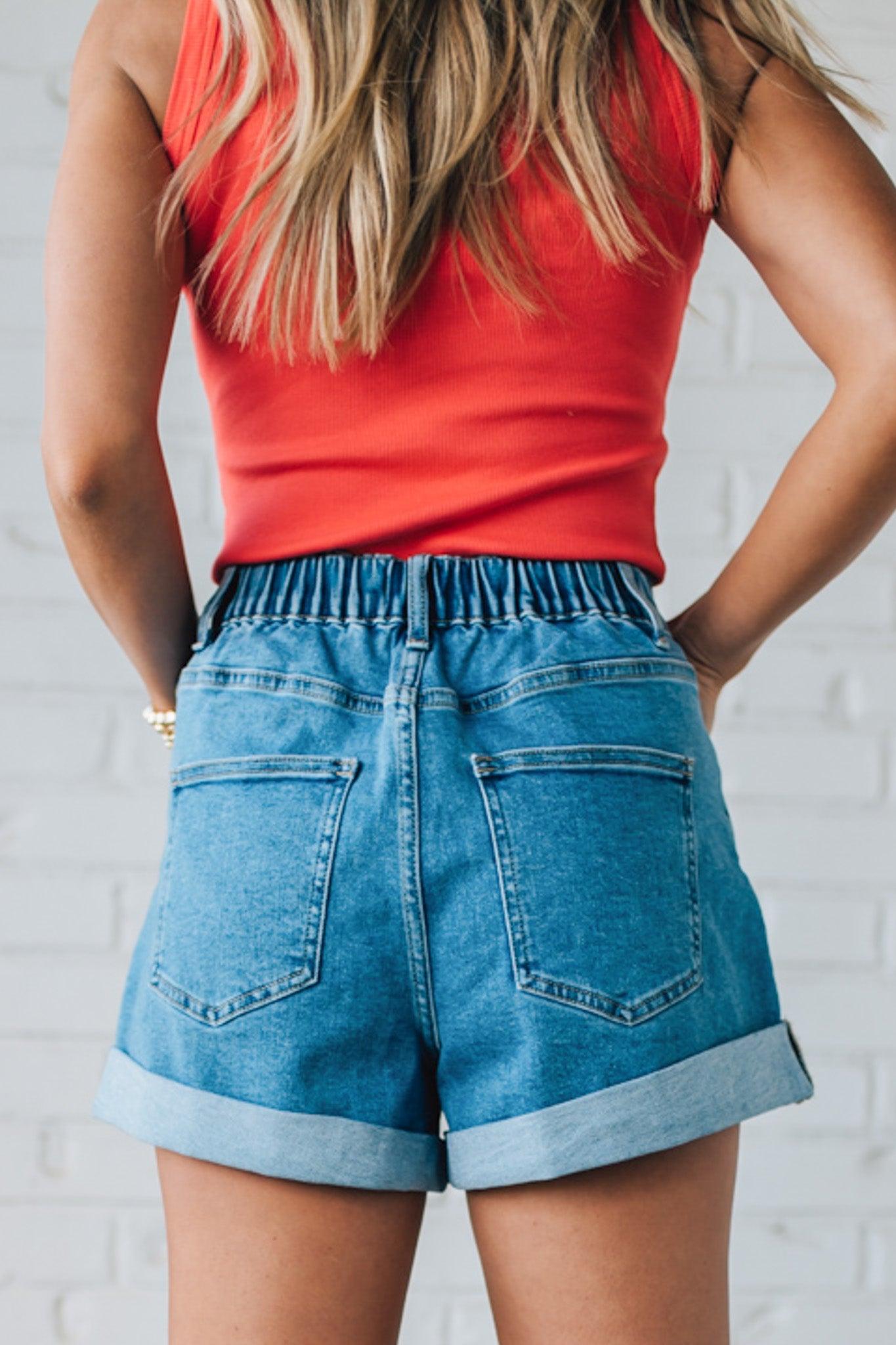 Denim shorts