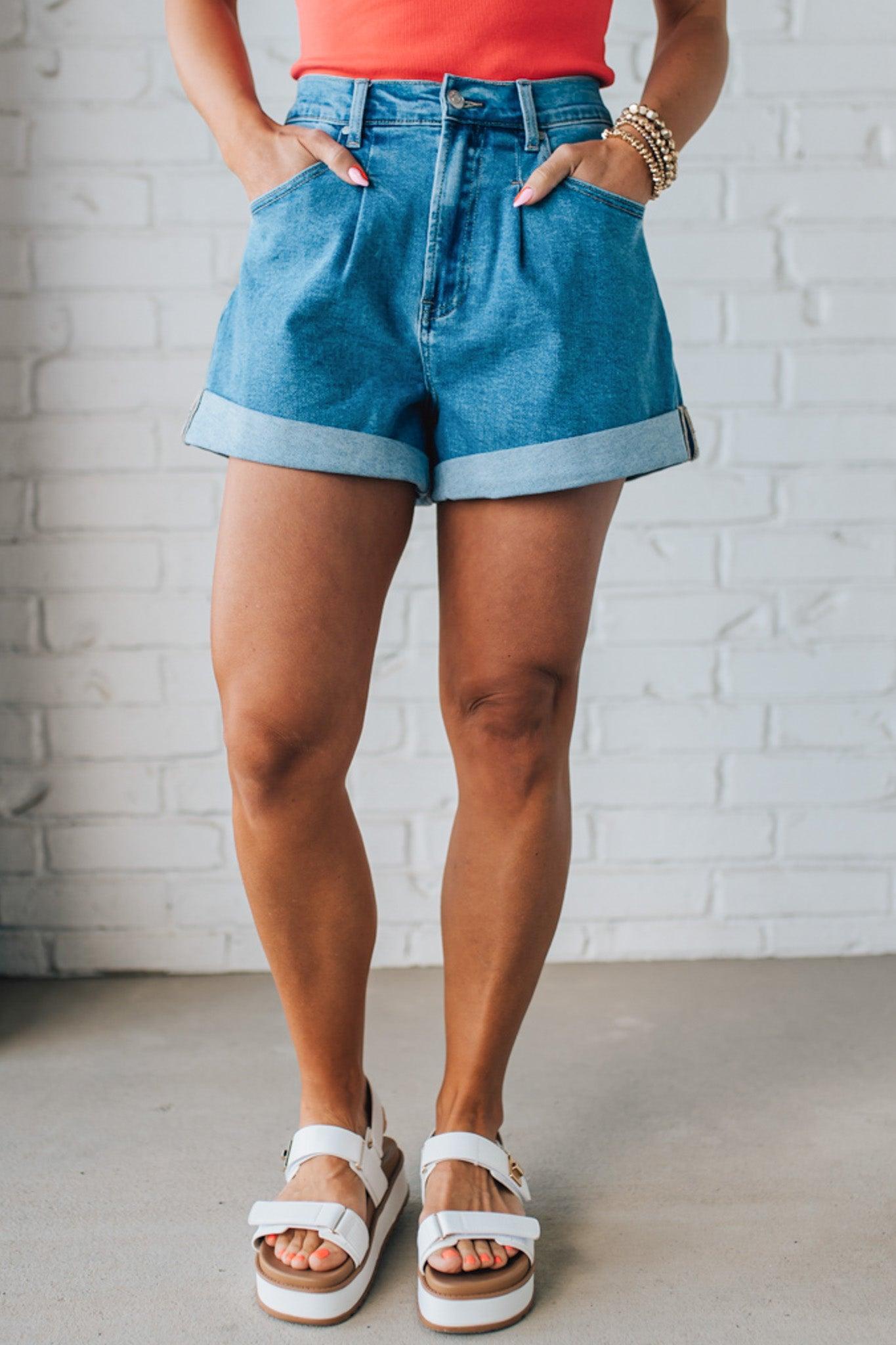 Denim shorts