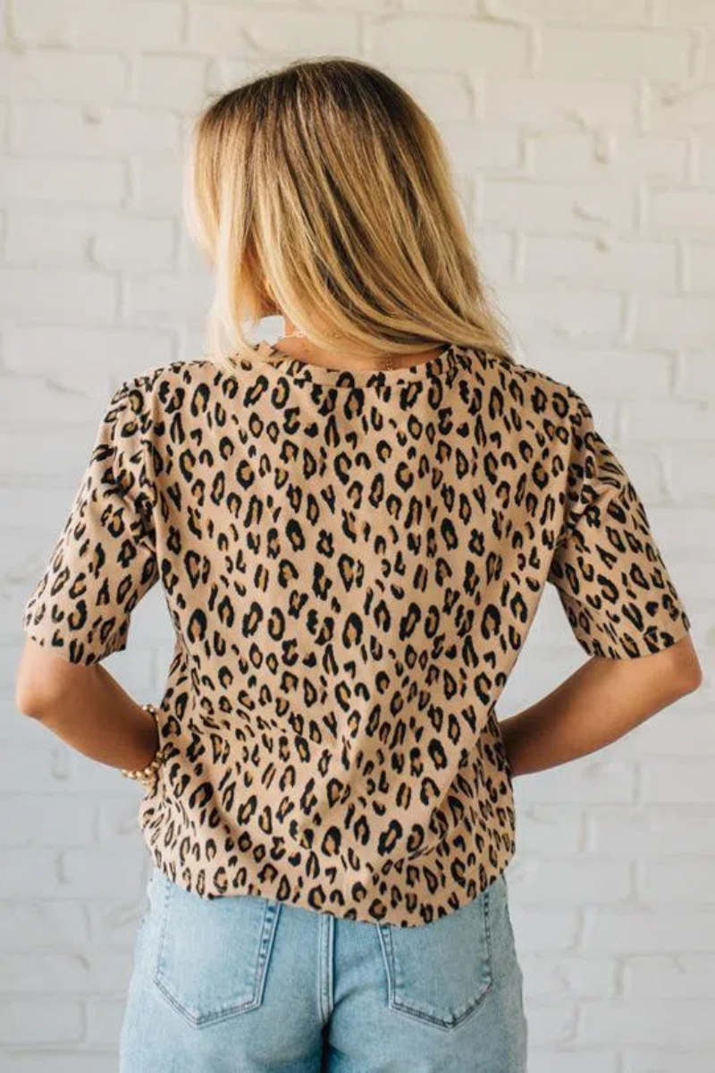 Dotty Leopard Boxy Tee