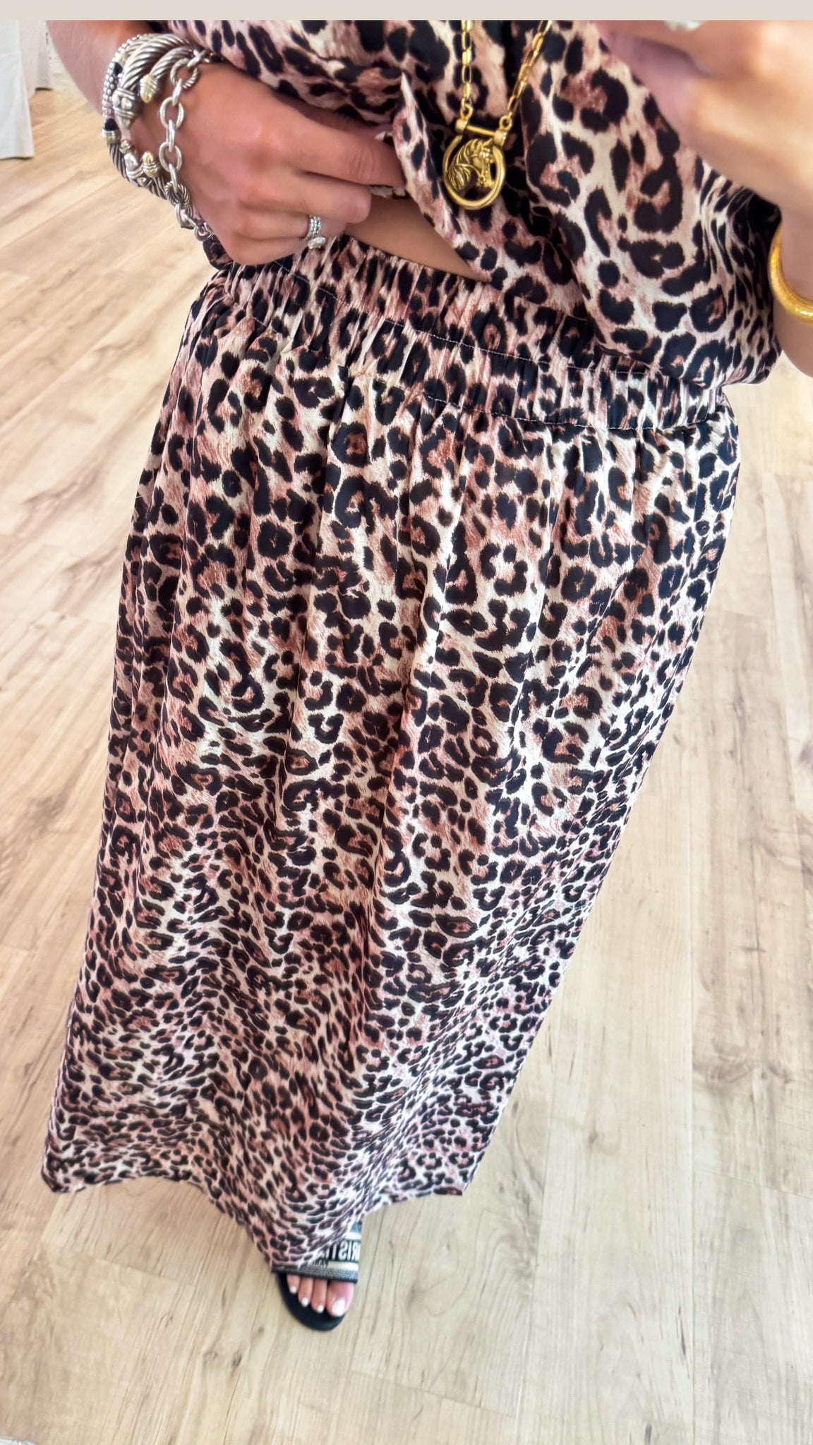 Leopard Bubble Skirt Set