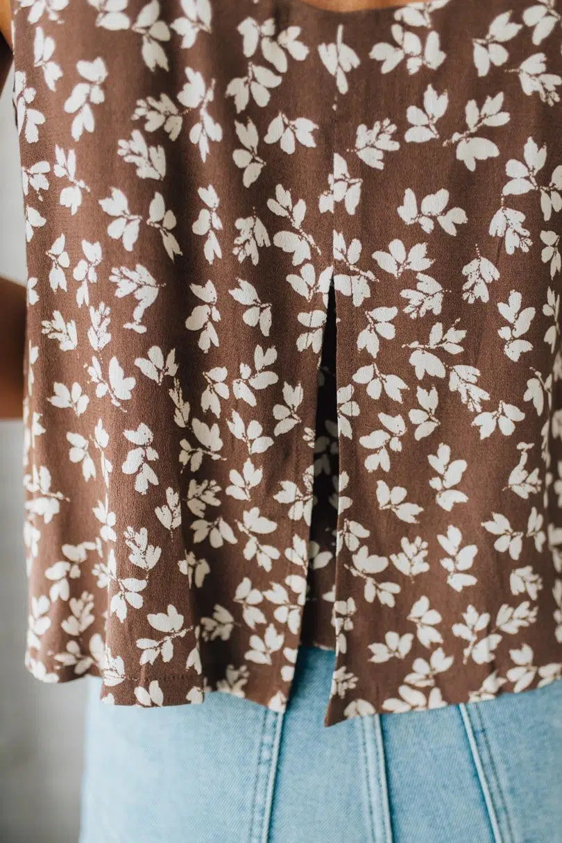 Squared Flowy Floral Tank