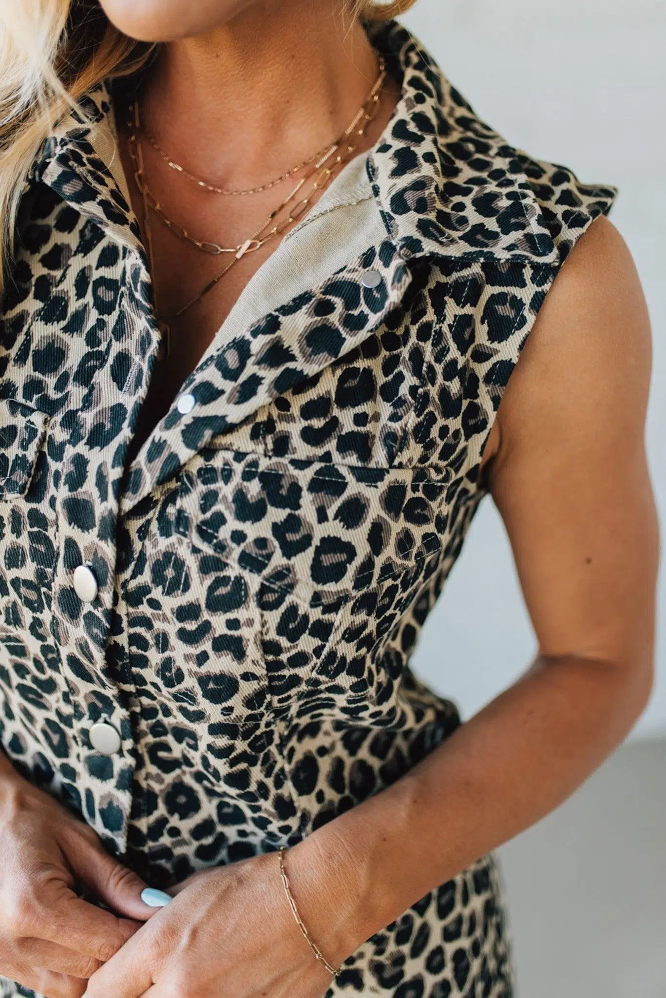 Spicy Denim Leopard Dress