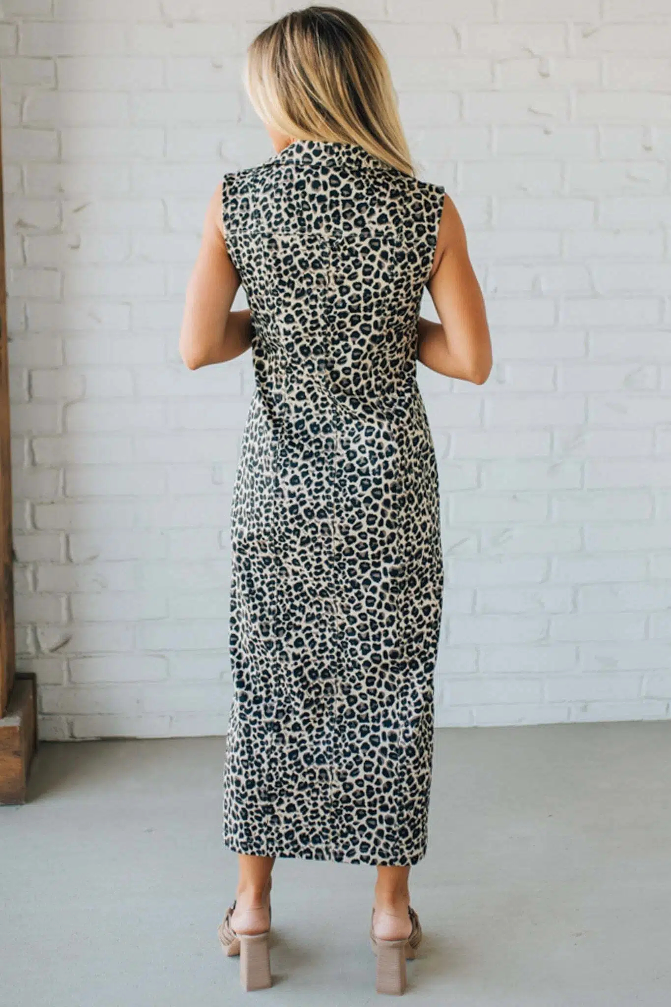 Spicy Denim Leopard Dress