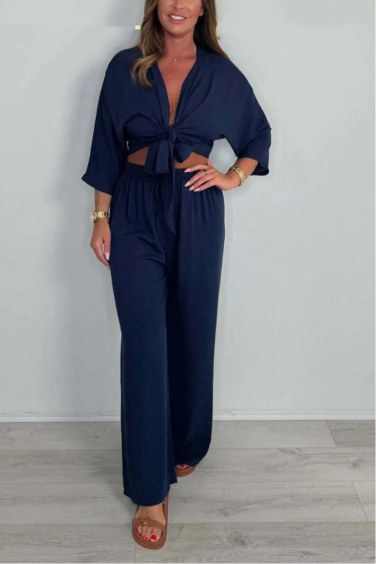 Tie Front Top & Trouser Co-Ord