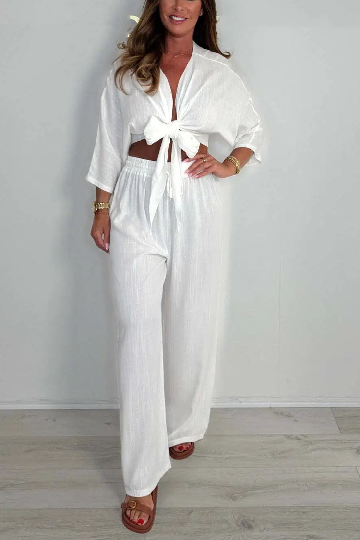 Tie Front Top & Trouser Co-Ord