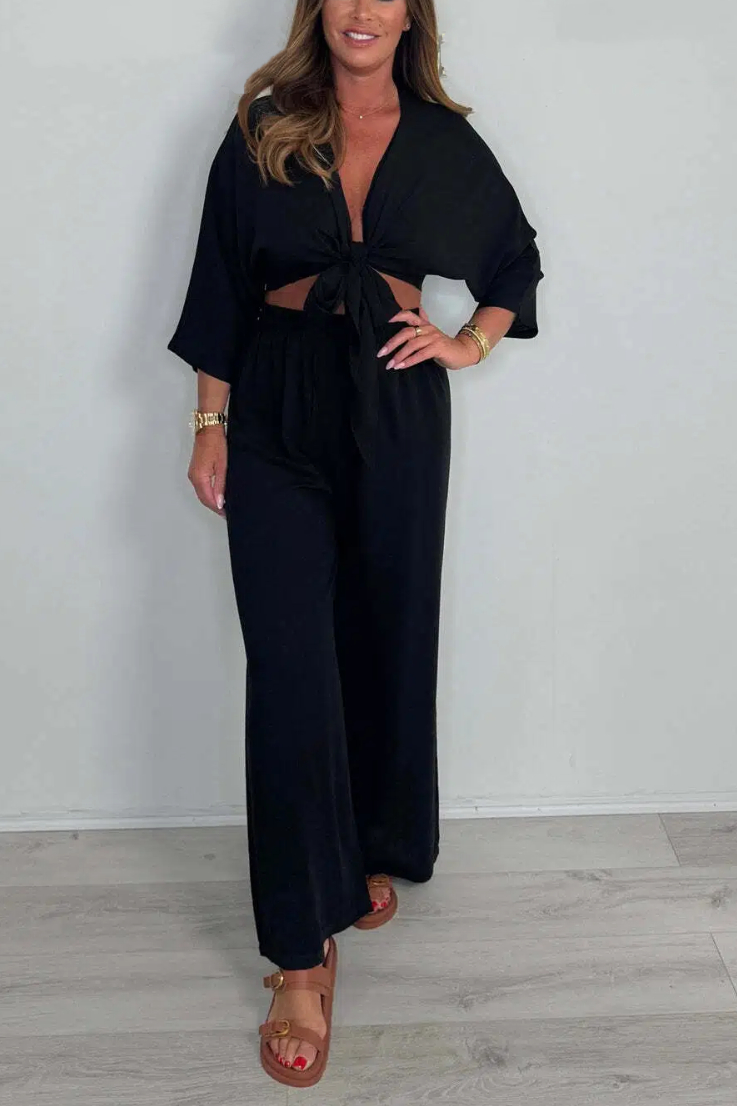 Tie Front Top & Trouser Co-Ord