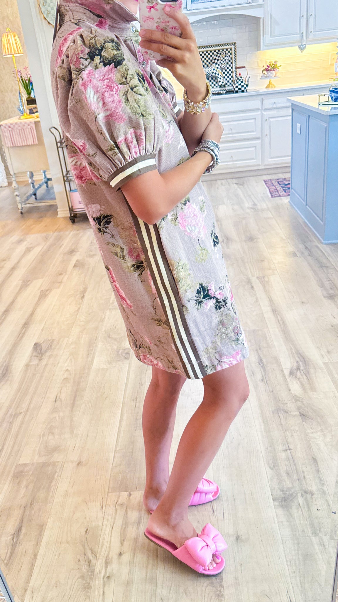 Latte Floral Dress
