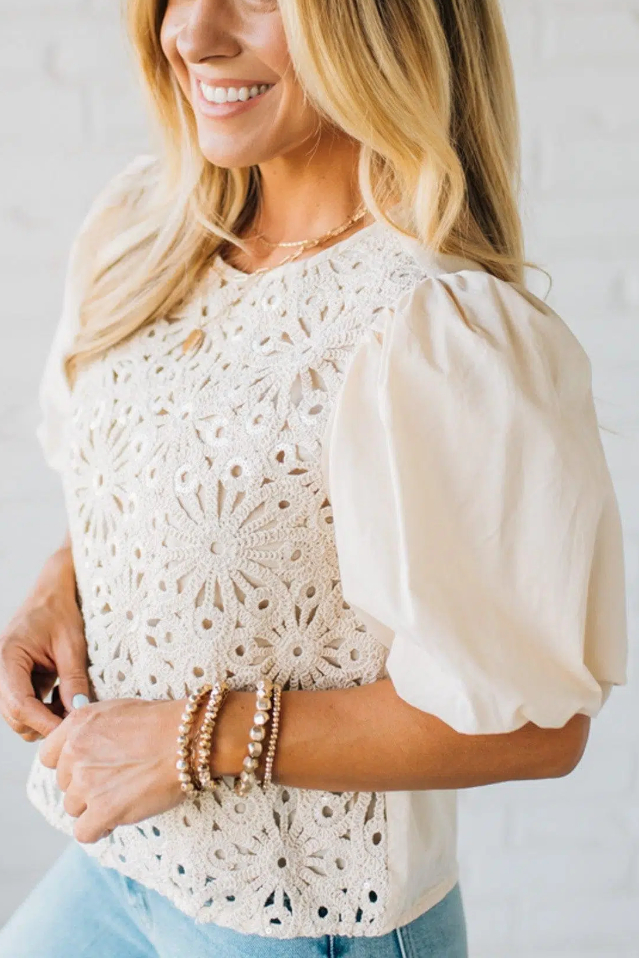 Glam Ready Crochet Top